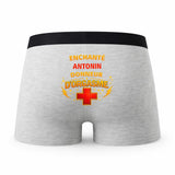 Caleçon Antonin Donneur d'Orgasme - Humour Boxer Gris Idée Cadeau