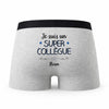Caleçon Ilian Un Super Collègue - Humour Boxer Gris Idée Cadeau