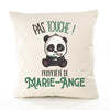 Housse de Coussin Premium Marie-Ange Pas Touche Panda - Coton Canvas Fairtrade Beige Idée Cadeau Décoration Canapé 40x40