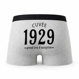 Caleçon Millésime 1929 - Humour Boxer Gris Idée Cadeau Anniversaire