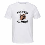 Maillot de Sport Homme Poterie J'peux Pas - T-Shirt Respirant Polyester Manches Courtes - Cadeau Sportif Anniversaire Noël Fête des Pères