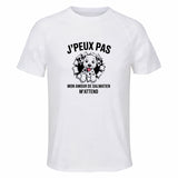 Maillot de Sport Homme Dalmatien J'peux Pas - T-Shirt Respirant Polyester Manches Courtes - Cadeau Sportif Anniversaire Noël Fête des Pères