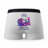 Caleçon Dorian Atteindre Le Frigo sans Transpirer - Humour Boxer Gris Cadeau