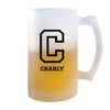 Verre à Bière Charly Lettre Sport | Chope de Bière Pinte | Idée Cadeau Prénom Style Basket Université Anniversaire Papa Collègue Départ Retraite Noël