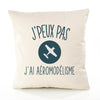 Housse de Coussin Premium aeromodelisme Version Blanc - Coton Canvas Fairtrade Beige Idée Cadeau Décoration Canapé