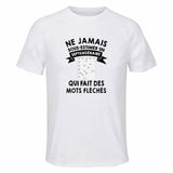Maillot de Sport Homme Mots Fleches Septuagenaire - T-Shirt Respirant Polyester Manches Courtes - Cadeau Sportif Anniversaire Noël Fête des Pères