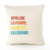 Housse de Coussin Premium Apolline la Déesse la Légende Vintage - Coton Canvas Fairtrade Beige Idée Cadeau Décoration Canapé