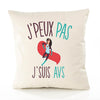 Housse de Coussin Premium AVS Version Blanc - Coton Canvas Fairtrade Beige Idée Cadeau Décoration Canapé