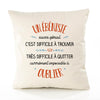 Housse de Coussin Premium Un Ébéniste Aussi génial - Coton Canvas Fairtrade Beige Idée Cadeau Décoration Canapé