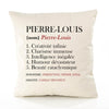 Housse de Coussin Premium Pierre-Louis Définition - Coton Canvas Fairtrade Beige Idée Cadeau Décoration Canapé