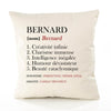 Housse de Coussin Premium Bernard Définition - Coton Canvas Fairtrade Beige Idée Cadeau Décoration Canapé