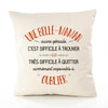 Housse de Coussin Premium Une Belle-Maman Aussi géniale - Coton Canvas Fairtrade Beige Idée Cadeau Décoration Canapé