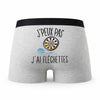 Caleçon Flechettes - Humour Boxer Gris Idée Cadeau Passion