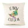 Housse de Coussin Premium Snow - Coton Canvas Fairtrade Beige Idée Cadeau Décoration Canapé