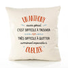 Housse de Coussin Premium Un Anthony Aussi génial - Coton Canvas Fairtrade Beige Idée Cadeau Décoration Canapé