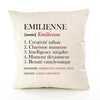 Housse de Coussin Premium Emilienne Définition - Coton Canvas Fairtrade Beige Idée Cadeau Décoration Canapé