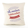 Housse de Coussin Premium rééducateur Meilleur Monde - Coton Canvas Fairtrade Beige Idée Cadeau Décoration Canapé