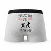 Caleçon J_Peux Pas Escrime - Humour Boxer Gris Idée Cadeau Passion