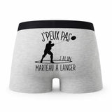 Caleçon Lancer du Marteau - Humour Boxer Gris Idée Cadeau Passion