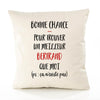 Housse de Coussin Premium Bertrand ça n'existe Pas Homme - Coton Canvas Fairtrade Beige Idée Cadeau Décoration Canapé