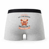 Caleçon Marie-Noelle Caractère de Cochon - Humour Boxer Gris Idée Cadeau