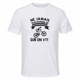 Maillot de Sport Homme VTT Quarantenaire - T-Shirt Respirant Polyester Manches Courtes - Cadeau Sportif Anniversaire Noël Fête des Pères