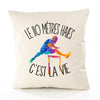 Housse de Coussin Premium 110 mètres Haies - Coton Canvas Fairtrade Beige Idée Cadeau Décoration Canapé