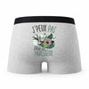 Caleçon Paresseux - Humour Boxer Gris Idée Cadeau Passion