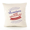 Housse de Coussin Premium Agent administratif Meilleure Monde - Coton Canvas Fairtrade Beige Idée Cadeau Décoration Canapé