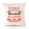 Housse de Coussin Premium Belle-Maman Superwomen - Coton Canvas Fairtrade Beige Idée Cadeau Décoration Canapé