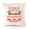 Housse de Coussin Premium entrepreneuse Superwomen - Coton Canvas Fairtrade Beige Idée Cadeau Décoration Canapé