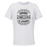 Maillot de Sport Femme pour Aurore Copie Deesse Legende Noire - T-Shirt Respirant Polyester Manches Courtes - Cadeau Sportive Anniversaire Noël Fête des Mères