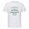 Maillot de Sport Homme pour Un Menuisier Formidable Blanc - T-Shirt Respirant Polyester Manches Courtes - Cadeau Sportif Anniversaire Noël Fête des Pères