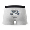 Caleçon Emilien Un Super Collègue - Humour Boxer Gris Idée Cadeau
