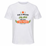 Maillot de Sport Homme Meilleur Julian Super Pouvoir Cadeau Anniversaire Noël Fête des Pères T-Shirt Respirant Polyester