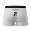 Caleçon Cette Marchande Caractère de Cochon - Humour Boxer Gris Idée Cadeau