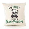 Housse de Coussin Premium Jean-Philippe Pas Touche Panda - Coton Canvas Fairtrade Beige Idée Cadeau Décoration Canapé 40x40