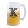 Verre à Bière Kilian Lettre Viking | Chope de Bière Pinte | Idée Cadeau Prénom Motard Jeux de Rôle Vidéo Anniversaire Papa Collègue Départ Retraite Noël