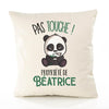 Housse de Coussin Premium Beatrice Pas Touche Panda - Coton Canvas Fairtrade Beige Idée Cadeau Décoration Canapé 40x40