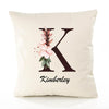 Housse de Coussin Premium Kimberley Lettre - Coton Canvas Fairtrade Beige Idée Cadeau Décoration Canapé 40x40