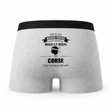 Caleçon Beau-Papa Corse - Humour Boxer Gris Idée Cadeau Fête des Pères