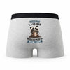 Caleçon Rodolphe Panda Grain - Humour Boxer Gris Idée Cadeau