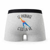 Caleçon Patinage - Humour Boxer Gris Passion Idée Cadeau