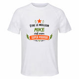 Maillot de Sport Homme Meilleur Mike Super Pouvoir Cadeau Anniversaire Noël Fête des Pères T-Shirt Respirant Polyester