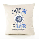 Housse de Coussin Premium alignees Astrologie Version Blanc - Coton Canvas Fairtrade Beige Idée Cadeau Décoration Canapé