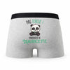 Caleçon Mauricette Pas Touche Panda - Humour Boxer Gris Idée Cadeau