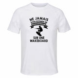 Maillot de Sport Homme Wakeboard Quarantenaire - T-Shirt Respirant Polyester Manches Courtes - Cadeau Sportif Anniversaire Noël Fête des Pères