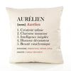 Housse de Coussin Premium Aurélien Définition - Coton Canvas Fairtrade Beige Idée Cadeau Décoration Canapé