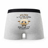 Caleçon Wilfrid Agneau - Humour Boxer Gris Idée Cadeau
