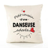 Housse de Coussin Premium Danseuse d'amour - Coton Canvas Fairtrade Beige Idée Cadeau Décoration Canapé 40x40